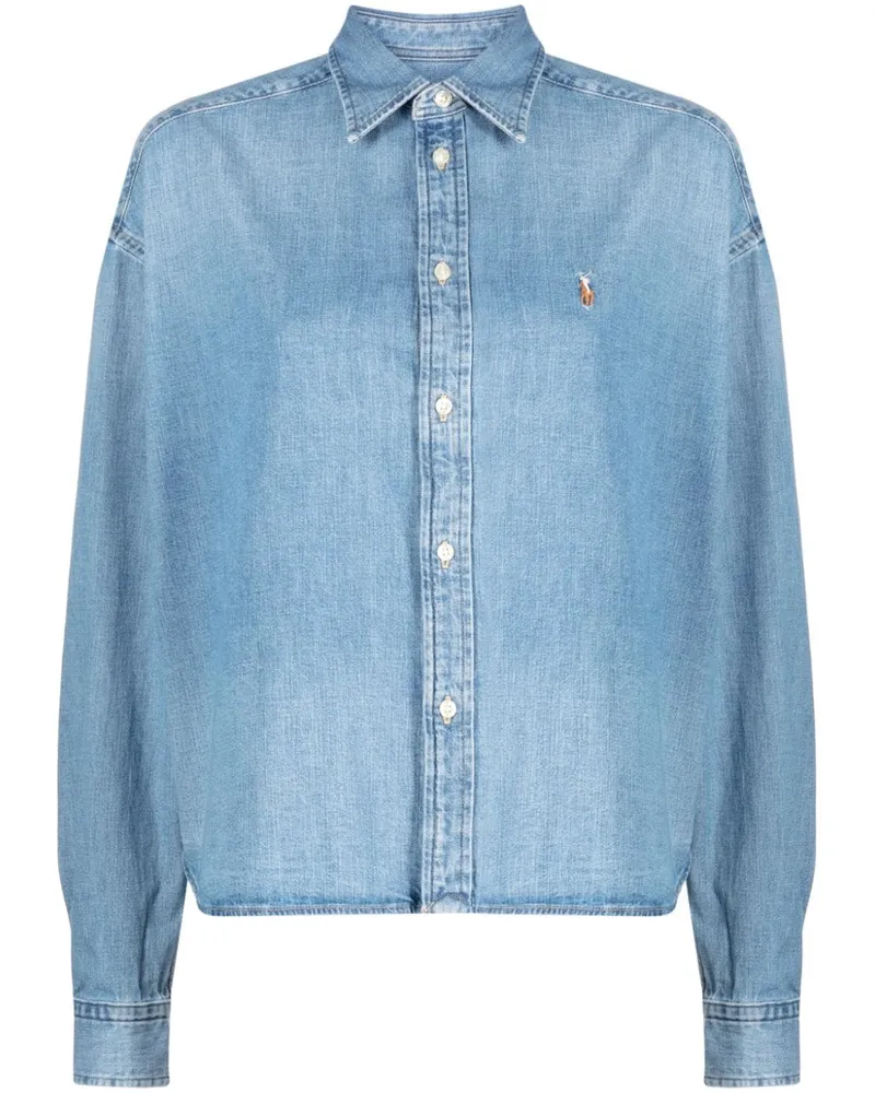 Ralph Lauren Hemd mit Stickerei - Blau Blau
