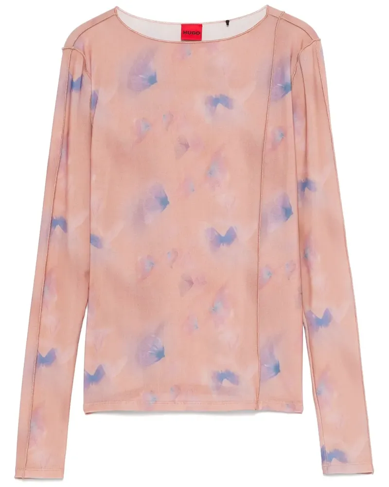HUGO BOSS Top mit Print - Rosa Rosa
