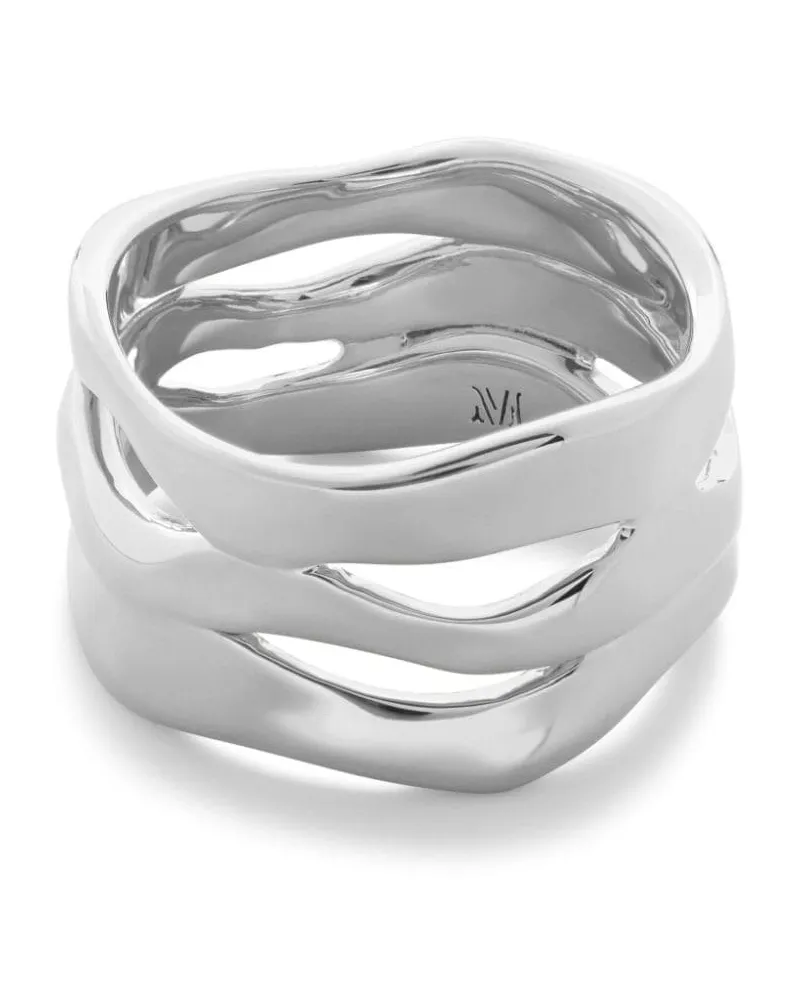 Monica Vinader The Wave Ring - Silber Silber