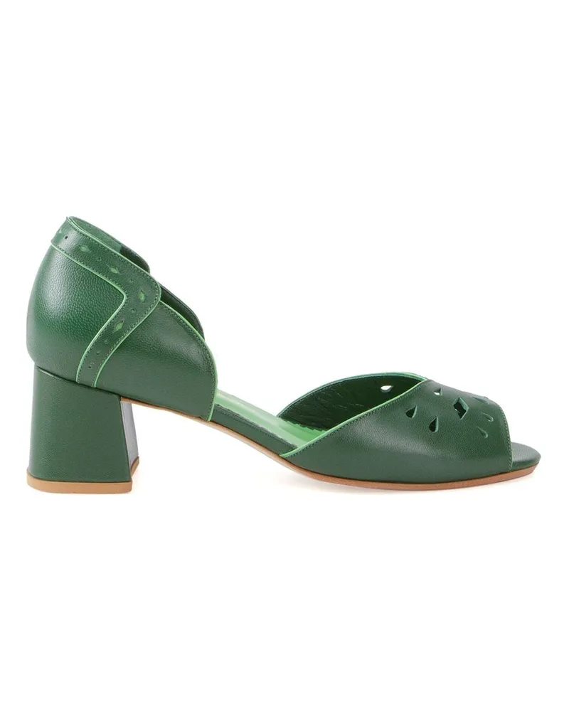 Sarah Chofakian Pumps mit Blockabsatz - Grün Grün