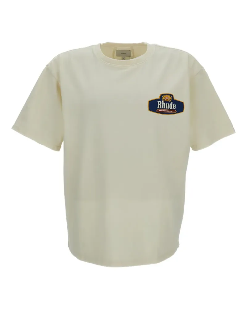 RHUDE logo-print T-shirt - Weiß Weiß