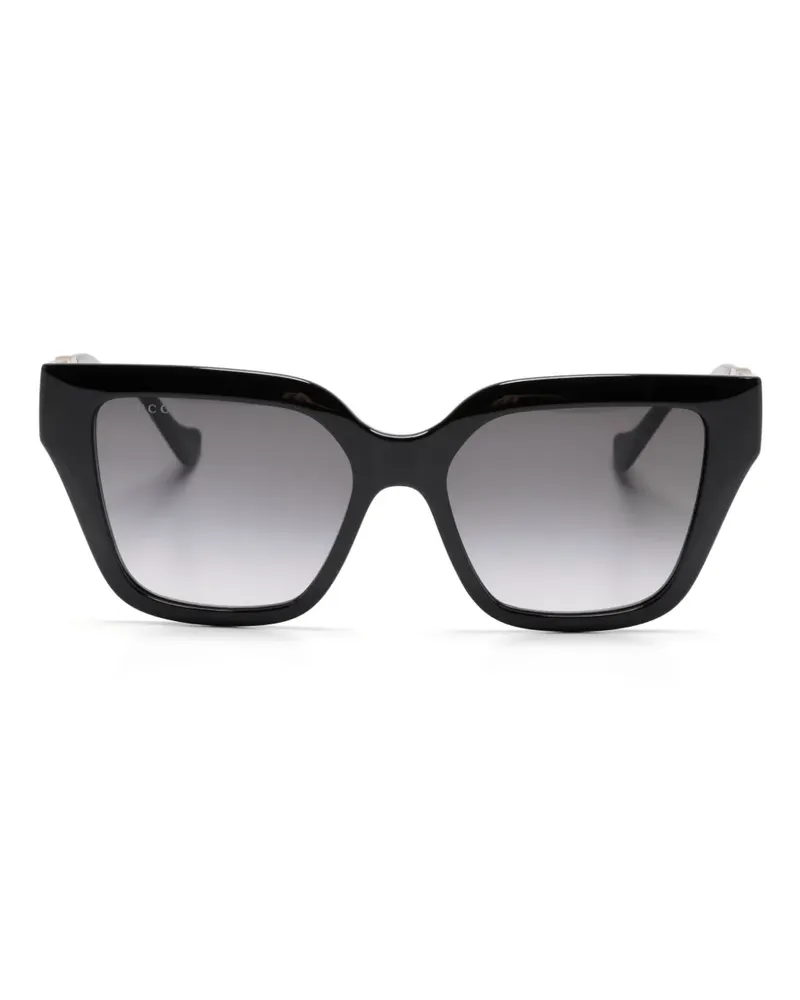 Gucci Sonnenbrille mit GG - Schwarz Schwarz