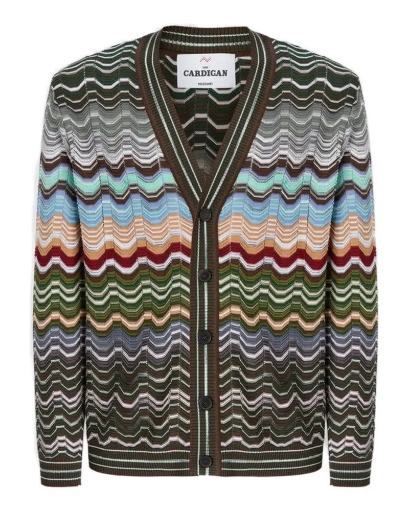 Missoni Cardigan mit Zickzackmuster - Grün Grün