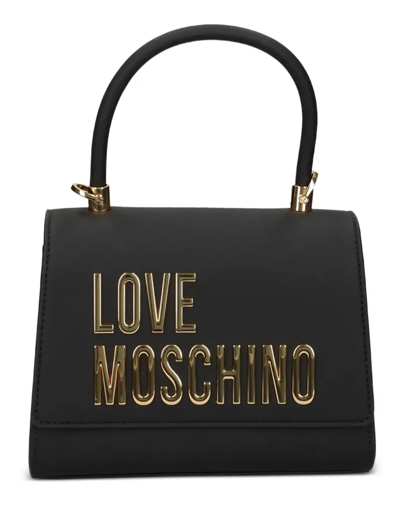 Moschino Shopper mit Logo-Schild - Schwarz Schwarz