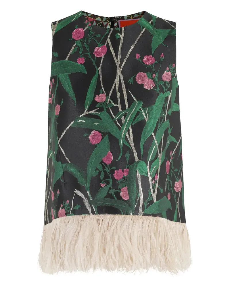 La DoubleJ bamboo-print top - Schwarz Schwarz