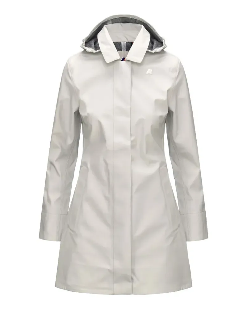 K-Way Mathy Bonded hooded coat - Nude Nude