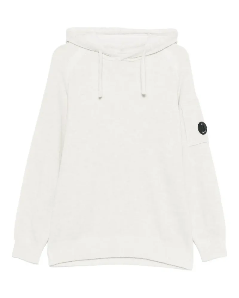C.P. Company Lens-detail hoodie - Weiß Weiß