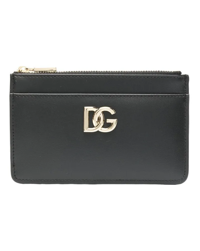Dolce & Gabbana Kartenetui mit DG-Logo - Schwarz Schwarz