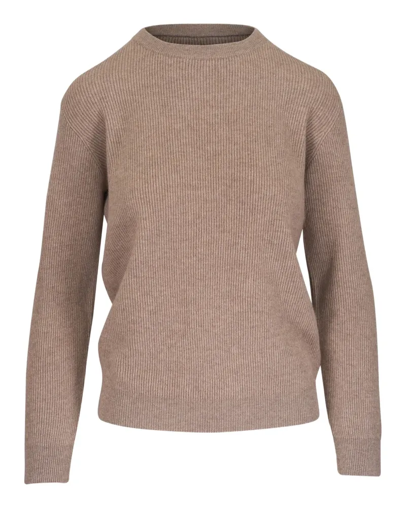 Brunello Cucinelli Gerippter Strickpullover - Braun Braun