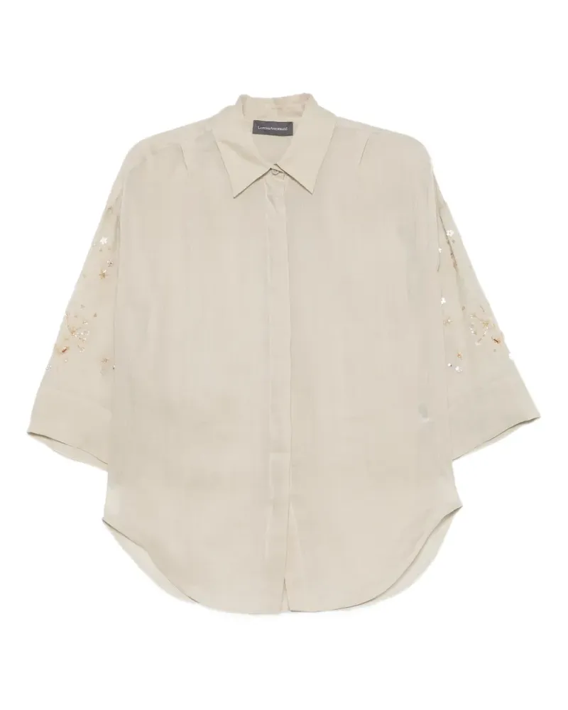 Lorena Antoniazzi sequin-embellished shirt - Nude Nude