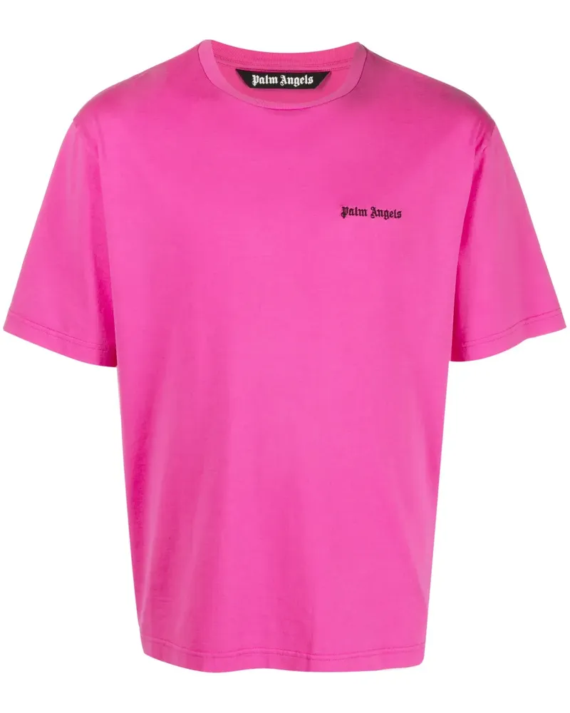 Palm Angels T-Shirt mit Logo-Print - Rosa Rosa