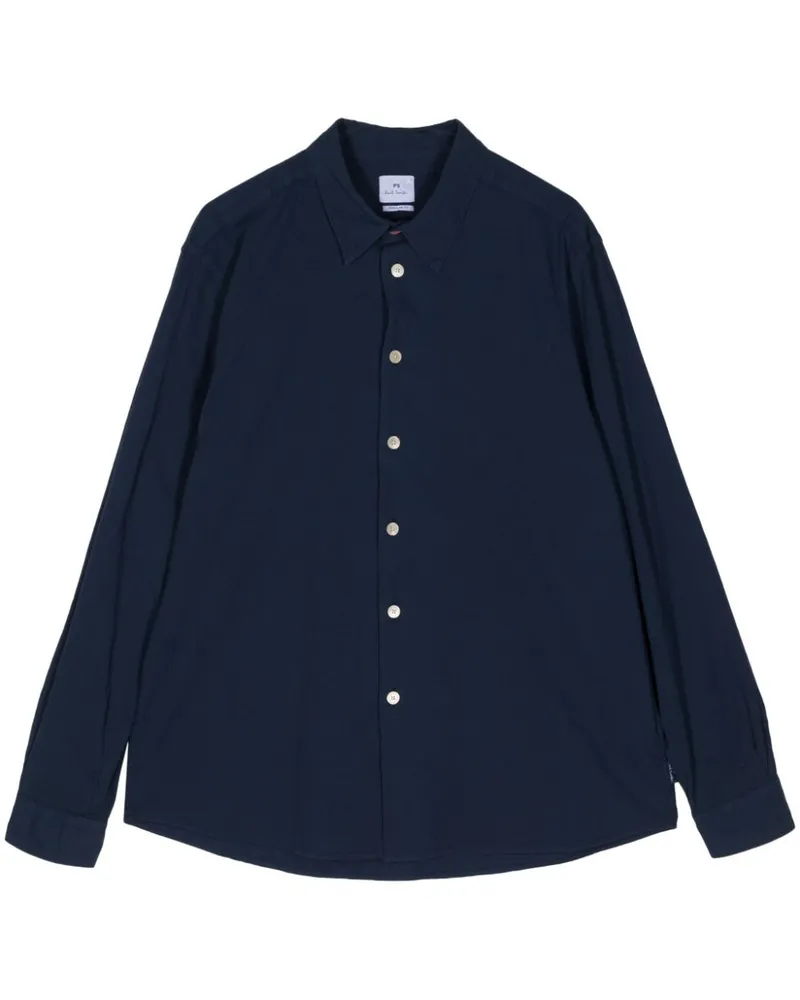 Paul Smith Seersucker-Hemd aus Bio-Baumwolle - Blau Blau