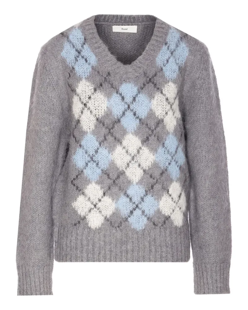 Dunst Gestreifter Pullover - Grau Grau