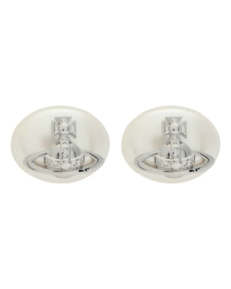 Vivienne Westwood orb pearl earrings - Silber Silber