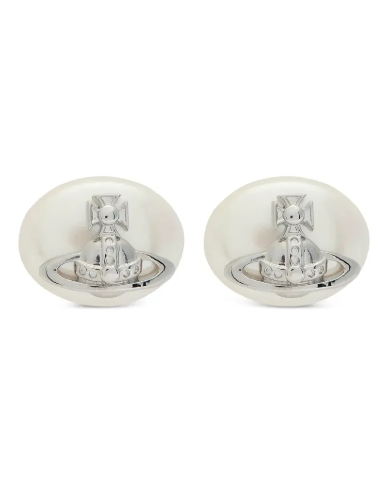 Vivienne Westwood orb pearl earrings - Silber Silber