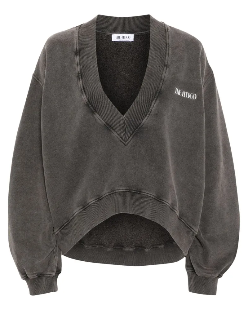 ATTICO Sweatshirt mit gummiertem Logo - Grau Grau