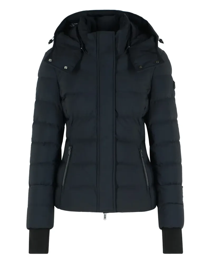 Moose Knuckles faux-fur hooded puffer jacket - Blau Blau