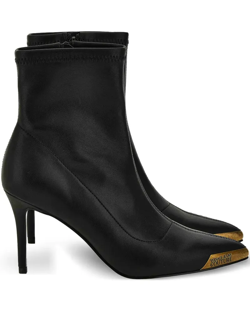 Versace Jeans Cowboystiefel mit Metallic-Kappe - Schwarz Schwarz