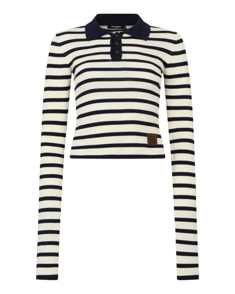 Dsquared2 Gestreiftes Poloshirt - Nude Nude