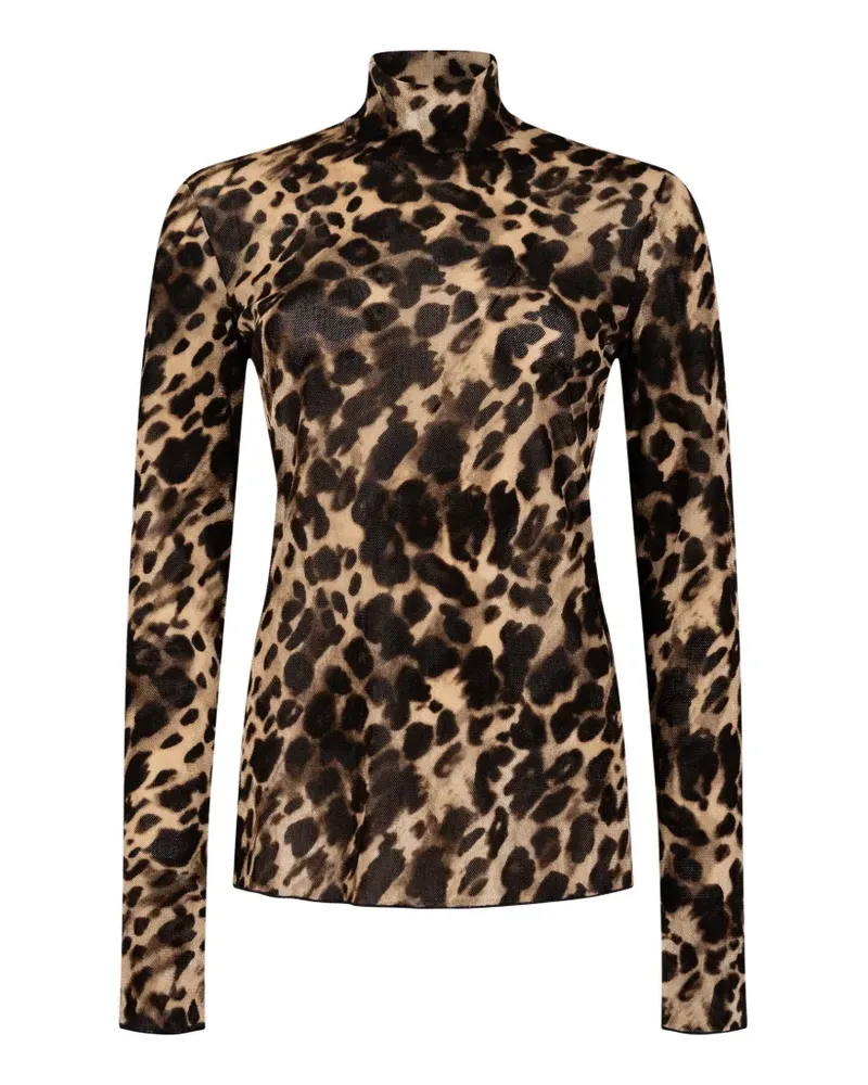 Marina Rinaldi Top mit Leopardenmuster - Nude Nude
