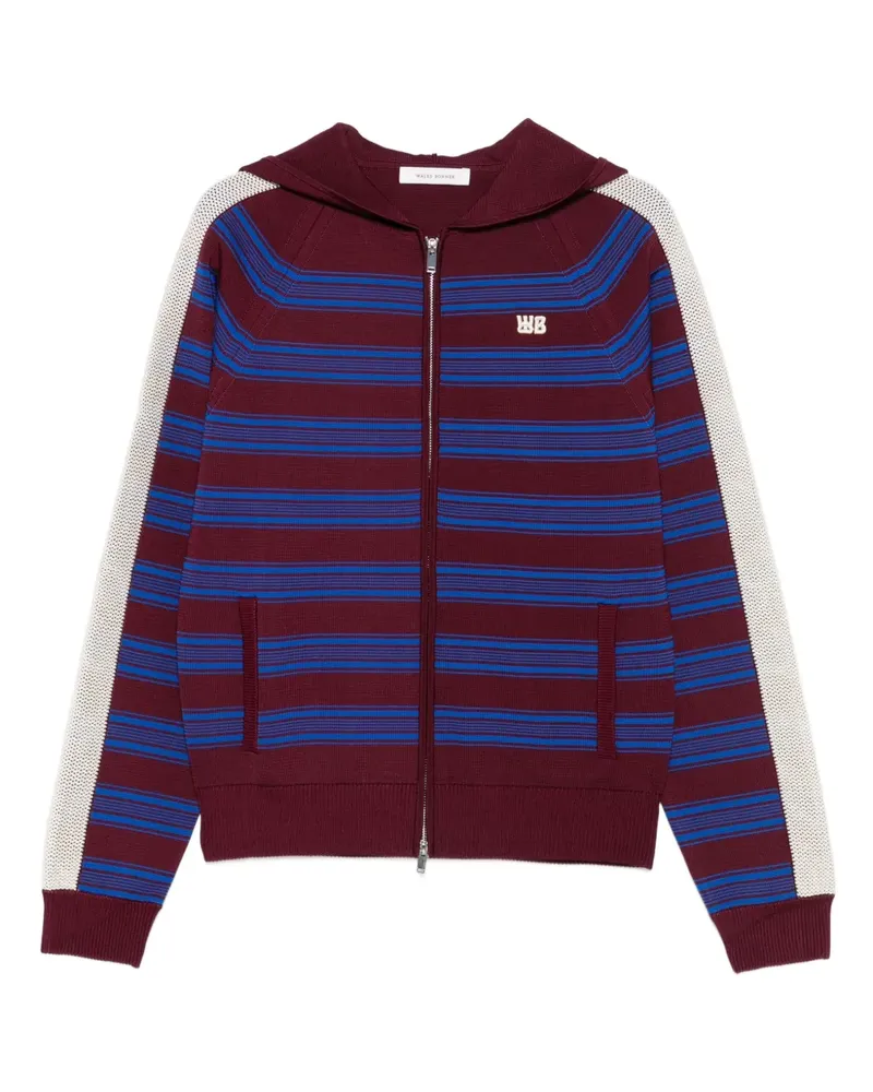 Wales Bonner Gestreifter Music Hoodie - Rot Rot