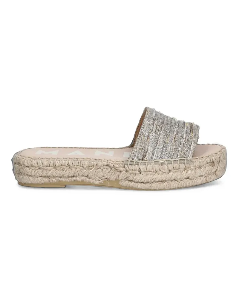 Manebí open-toe flat sandals - Silber Silber