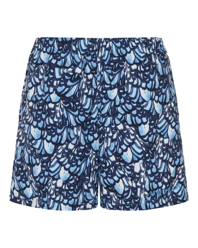 Alexander McQueen patterned swim shorts - Blau Blau