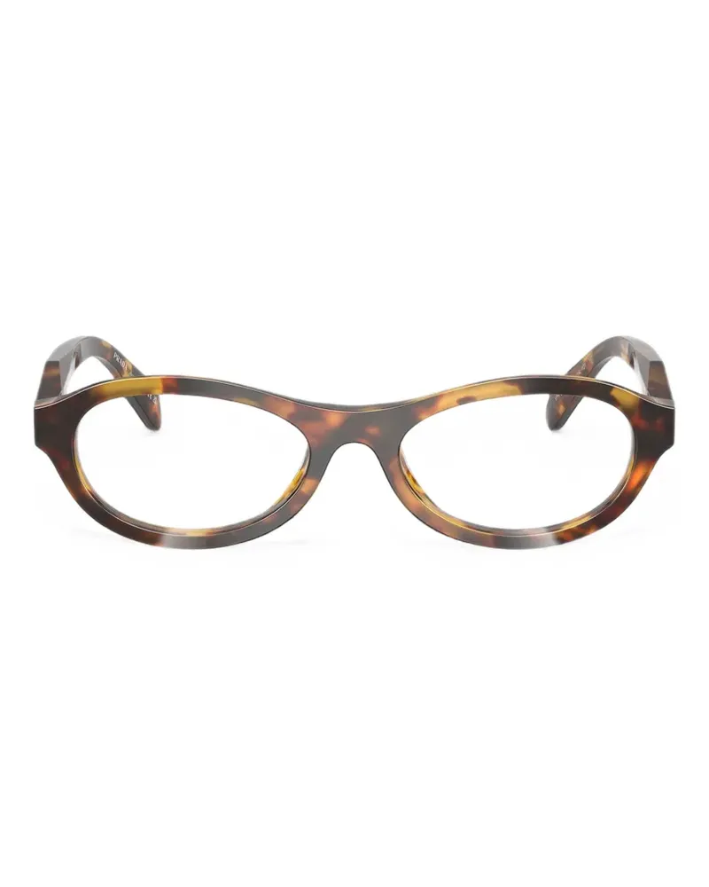 Prada Ovale Brille in Schildpattoptik - Braun Braun