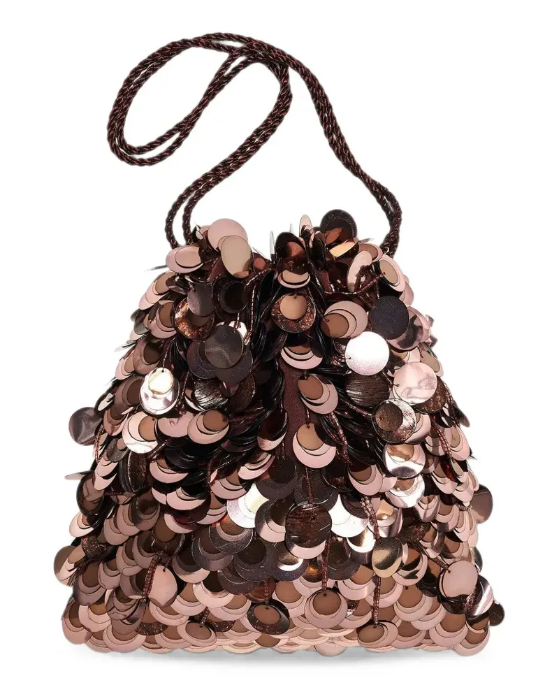 Lizzie Fortunato Gala sequin-embellished shoulder bag - Braun Braun