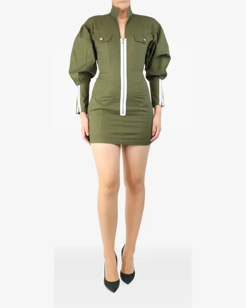 Marissa Webb zip-front mini dress - Grün Grün