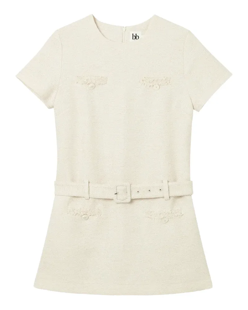 b+ab tweed-details mini dress - Nude Nude