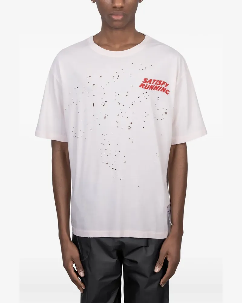Satisfy distressed T-shirt - Weiß Weiß
