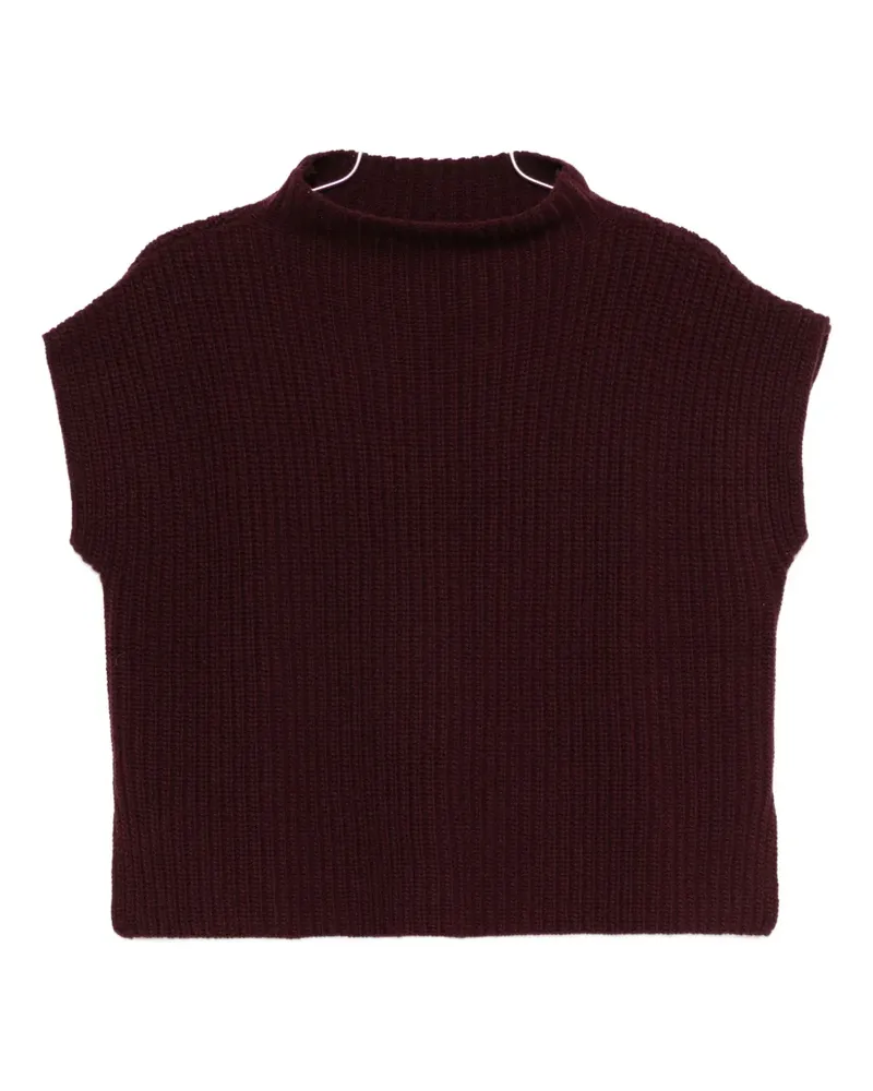 MA'RY'YA Stricktop mit Stehkragen - Rot Rot