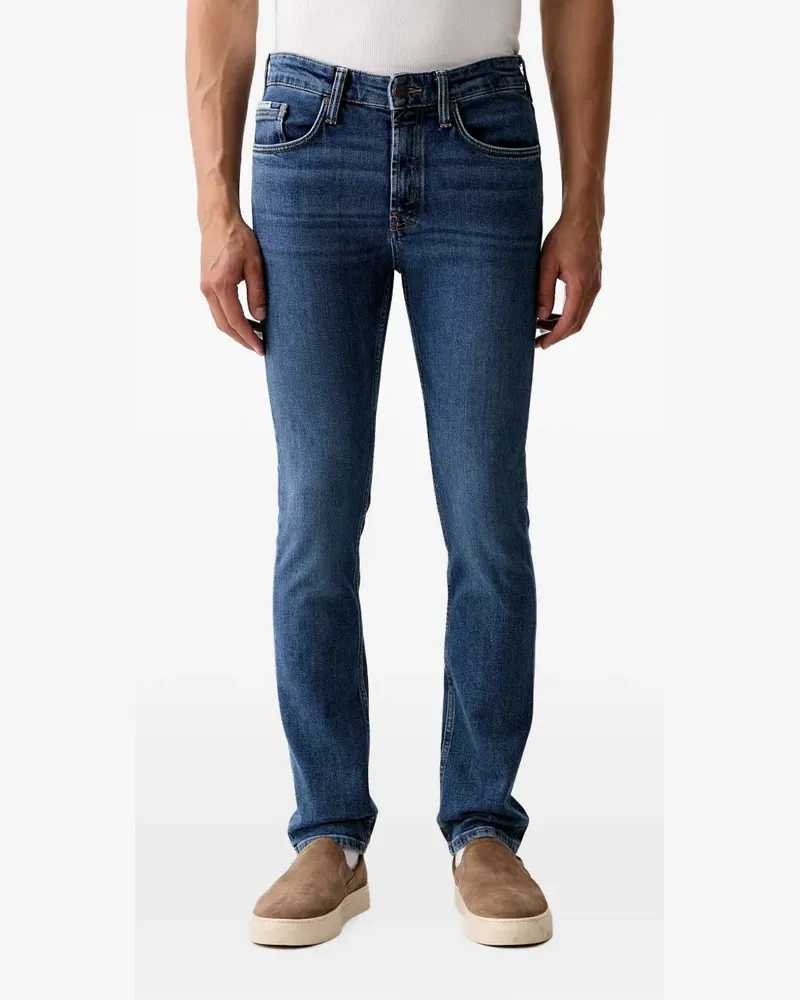 Marc O'Polo Slim-Fit-Jeans mit Logo-Patch - Blau Blau