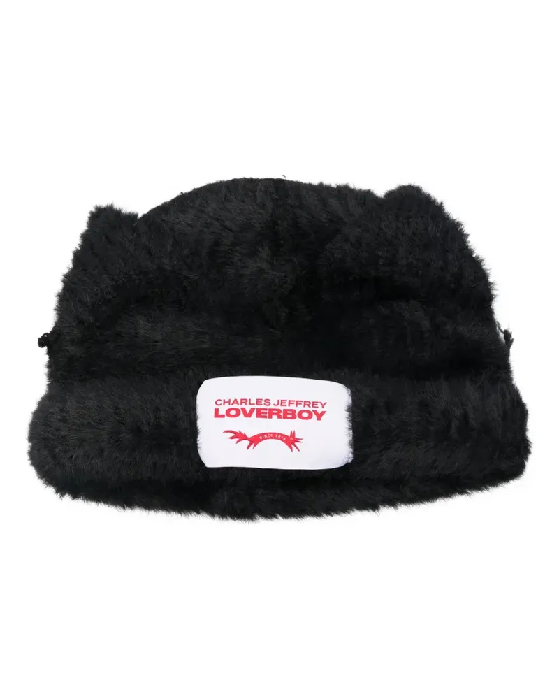 Charles Jeffrey Loverboy Fluffy Chunky Ears beanie - Schwarz Schwarz