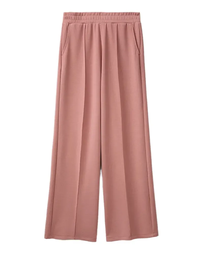 Benetton Palazzohose mit Faltendetail - Rosa Rosa