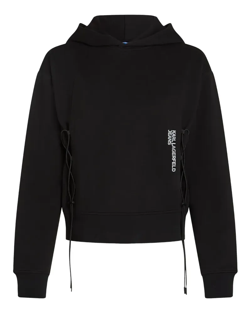 Karl Lagerfeld Hoodie mit Schnürung - Schwarz Schwarz