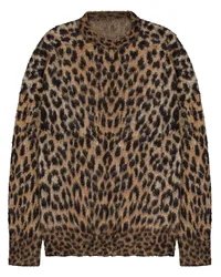 Laneus Pullover mit Animal-Print Nude