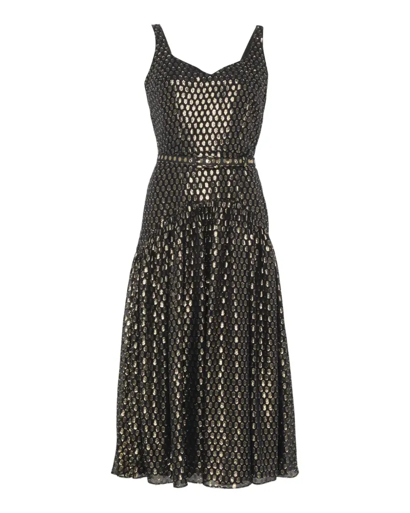 Parlor polka-dot midi dress - Schwarz Schwarz