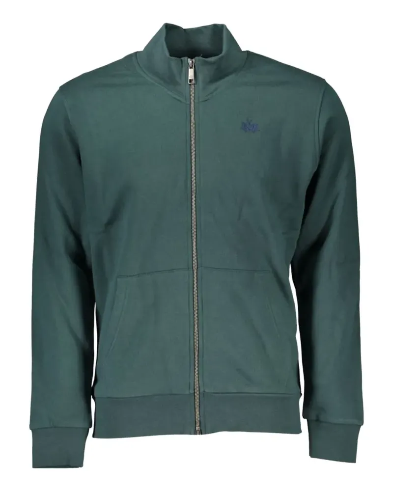 La Martina embroidered zip-up sweatshirt - Grün Grün