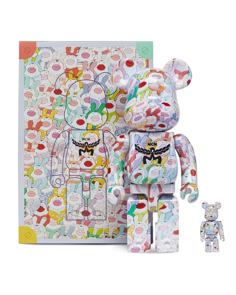 MCM x Be@rbrick Figuren-Set mit grafischem Print - Nude Nude