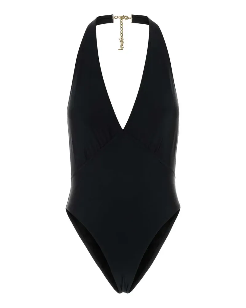 Saint Laurent Badeanzug mit Neckholder - Schwarz Schwarz