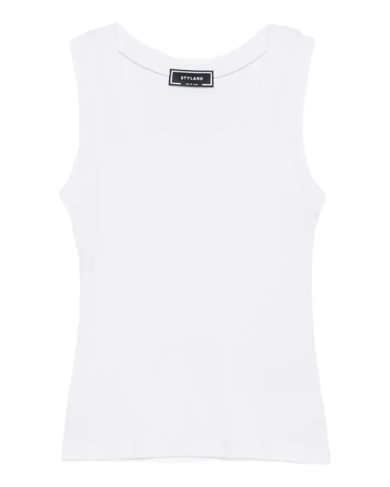STYLAND ribbed-knit tank top - Weiß Weiß