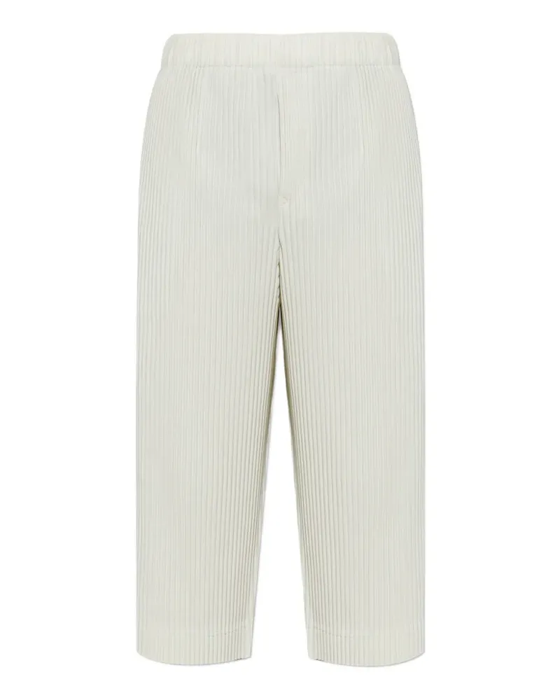 Issey Miyake pleated cropped trousers - Grün Grün