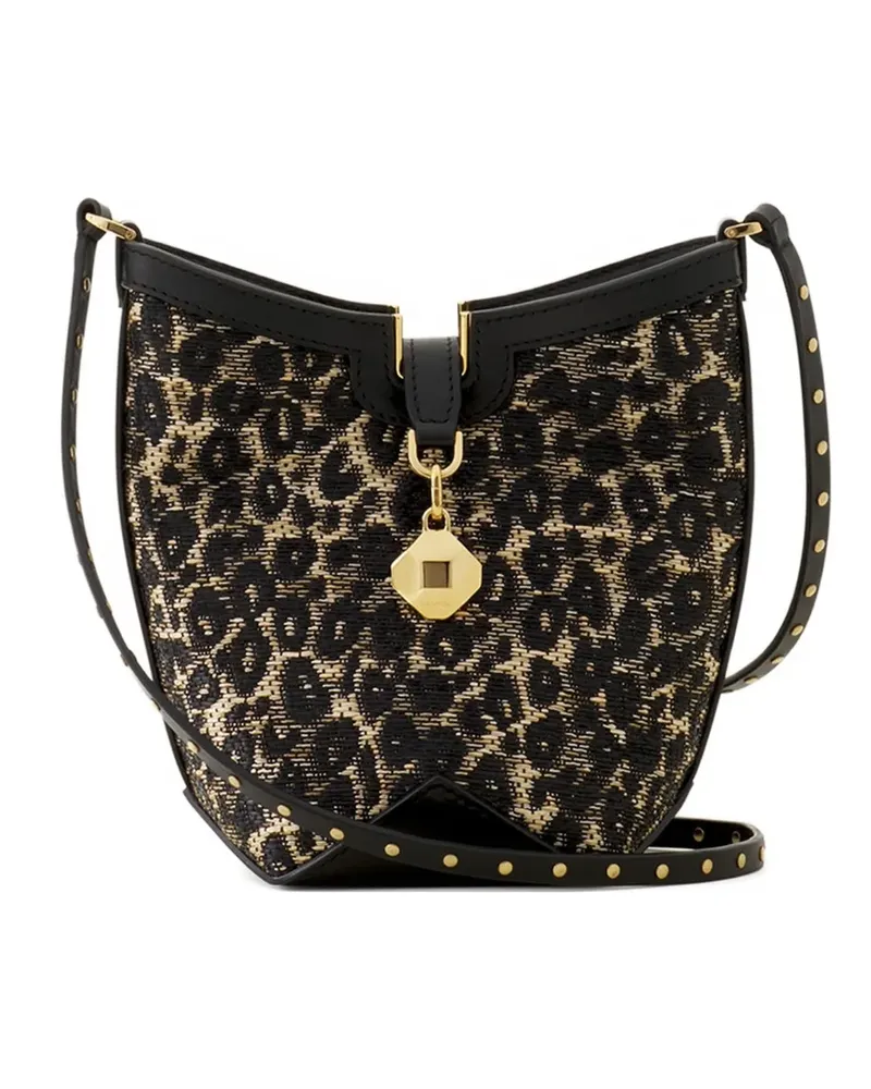 Lanvin Beuteltasche mit Leopardenmuster - Schwarz Schwarz