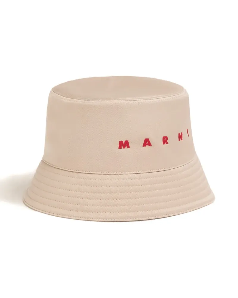 Marni Fischerhut mit Logo-Stickerei - Nude Nude