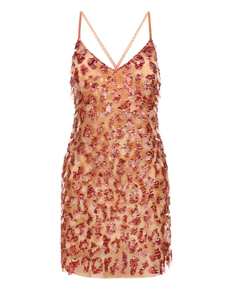 Roberto Cavalli Minikleid mit Pailletten - Rot Rot