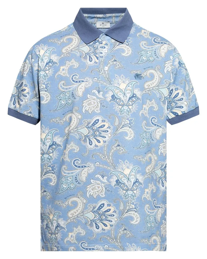 Etro Poloshirt mit Paisley-Print - Blau Blau