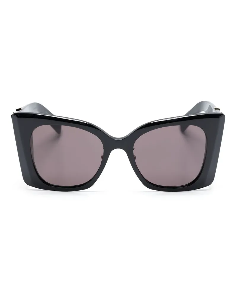 Saint Laurent Sonnenbrille mit Oversized-Gestell - Schwarz Schwarz