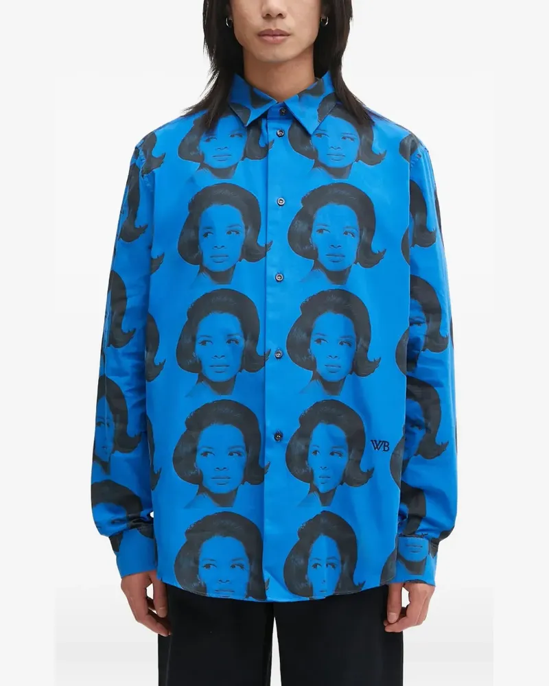 Wales Bonner Selah shirt - Blau Blau